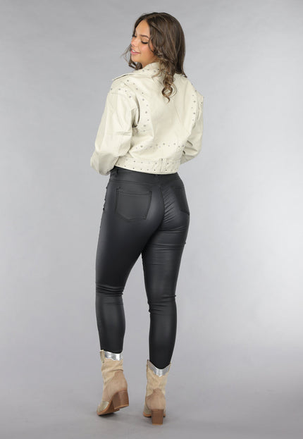 SALE30 Vegan Leren Jas met Studs
