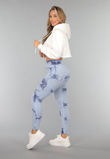 SALE30 Witte Cropped Hoodie