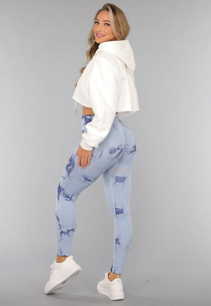 SALE30 Witte Cropped Hoodie