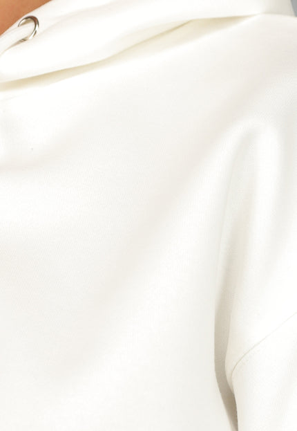 SALE30 Witte Cropped Hoodie