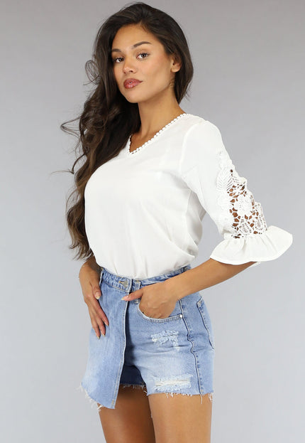 SALE30 Witte Losse Blouse
