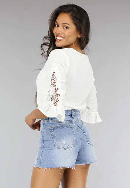SALE30 Witte Losse Blouse