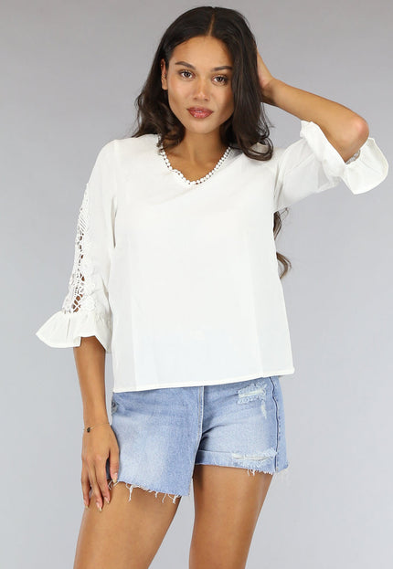 SALE30 Witte Losse Blouse