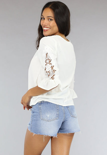SALE30 Witte Losse Blouse