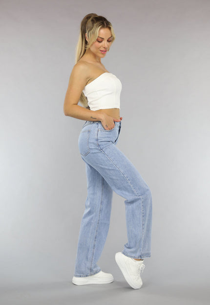 SALE30 Witte Strapless Denim Crop Top