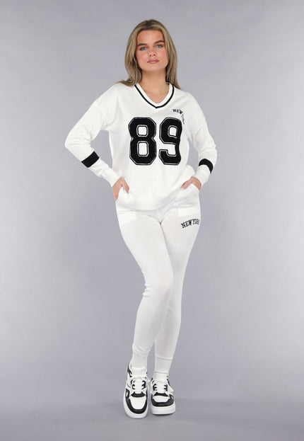 SALE30 Witte Zachte StretchTwo Piece met Teddy Details