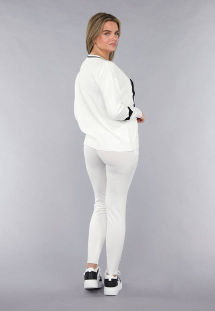 SALE30 Witte Zachte StretchTwo Piece met Teddy Details