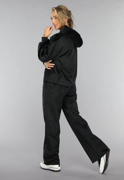 SALE30 Zwart Velours Wide Leg Huispak