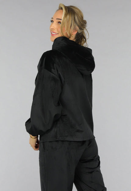 SALE30 Zwart Velours Wide Leg Huispak