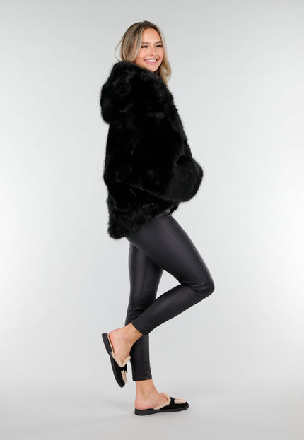 SALE30 Zwarte Faux Fur Jas