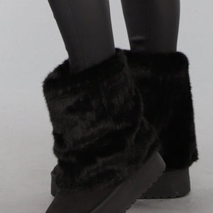 SALE30 Zwarte Imitatie Bont Snowboots