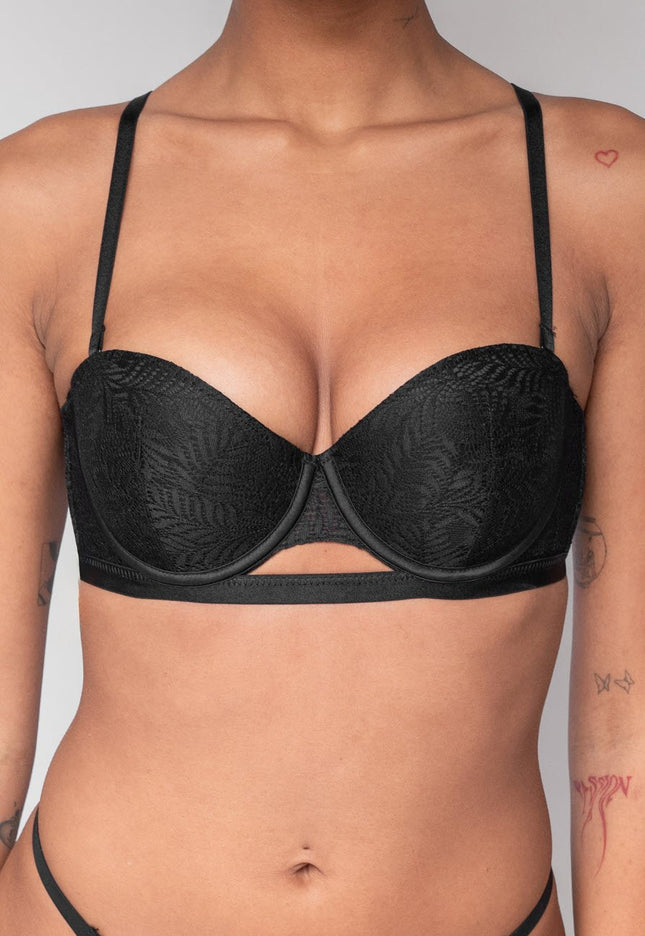 SALE30 Zwarte Kanten Push-Up Beugel BH
