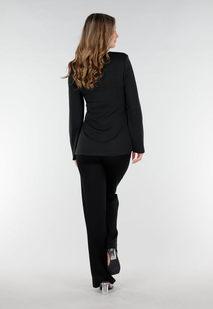 SALE30 Zwarte Korsetlook Blazer