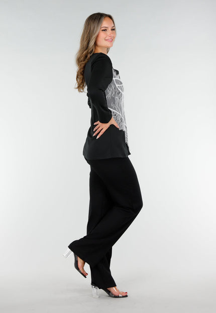 SALE30 Zwarte Korsetlook Blazer