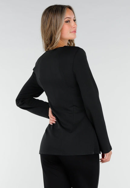 SALE30 Zwarte Korsetlook Blazer