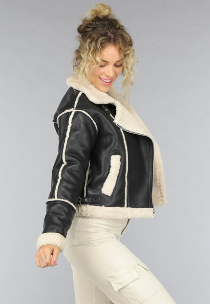 SALE30 Zwarte Lammy Biker Jas
