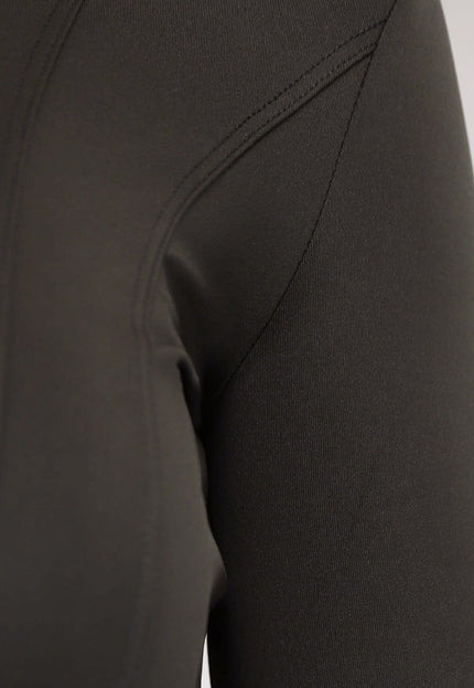 SALE30 Zwarte Longsleeve Sporttop met Rits