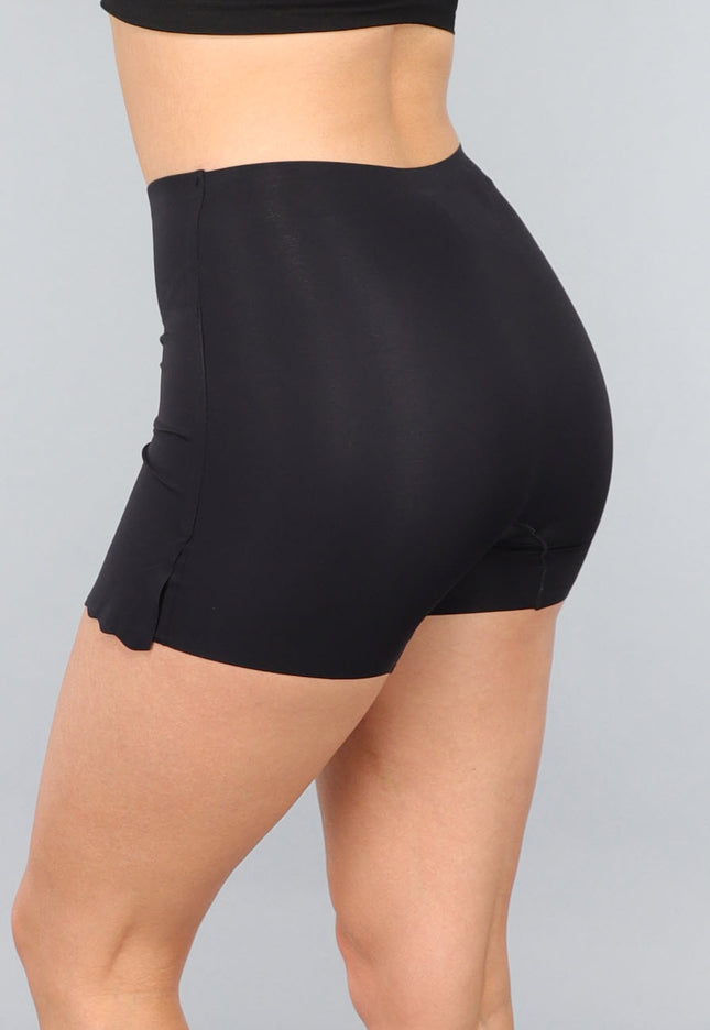 SALE30 Zwarte Naadloze Skort met Geschulpte Rand