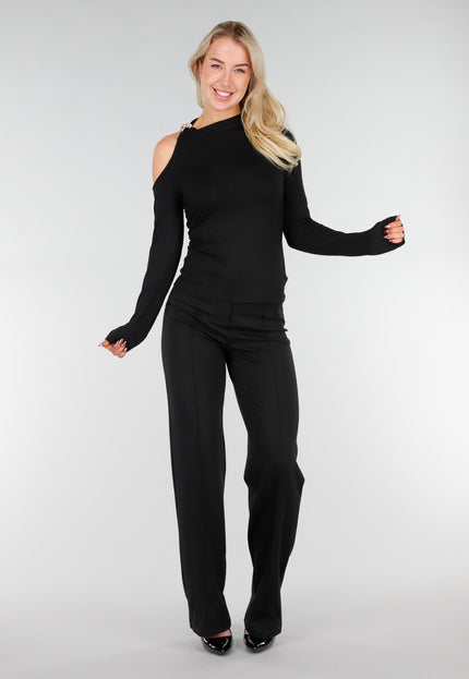 SALE30 Zwarte One Shoulder Top