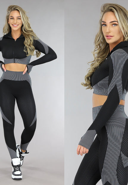 SALE30 Zwarte Sport Knitted Set