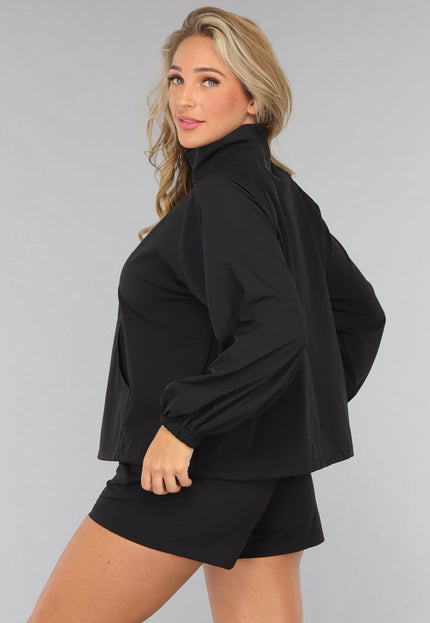 SALE30 Zwarte Sportset met Windjack