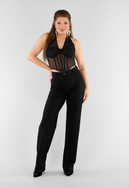 SALE30 Zwarte Velvet Hakken
