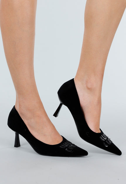 SALE30 Zwarte Velvet Hakken