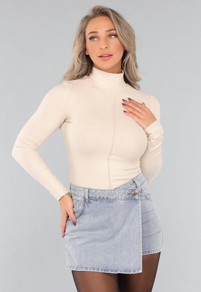 SALE50 Beige Ribstof Coltrui