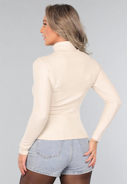 SALE50 Beige Ribstof Coltrui