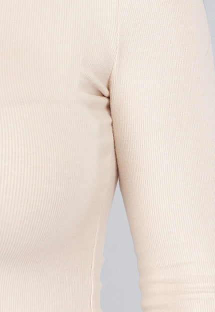 SALE50 Beige Ribstof Coltrui
