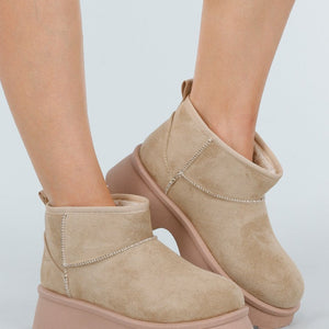 SALE50 Beige Snowboots met Plateau