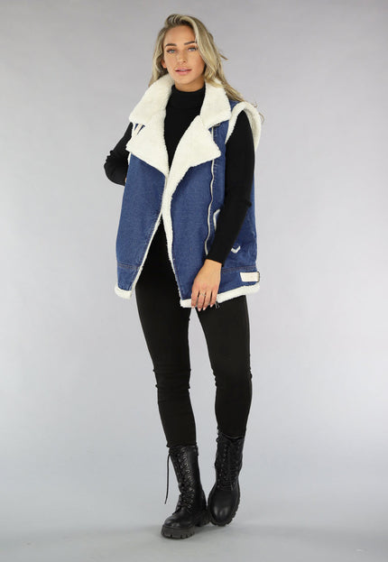 SALE50 Blauw Denim Gilet