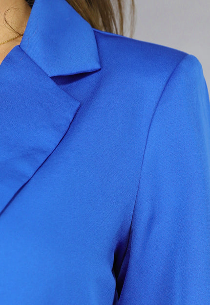 SALE50 Blauwe Blazer Set met Rokje