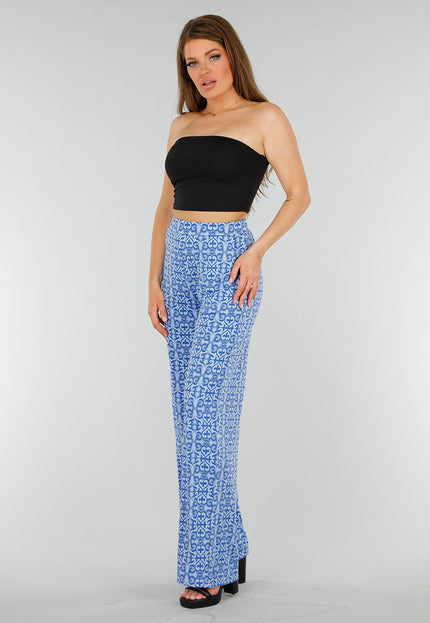 SALE50 Blauwe High Waist Stretch broek