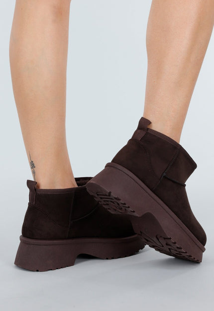 SALE50 Bruine Suède-look Snowboots