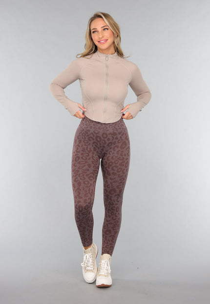 SALE50 Cropped Sportjasje met Hoge Kraag