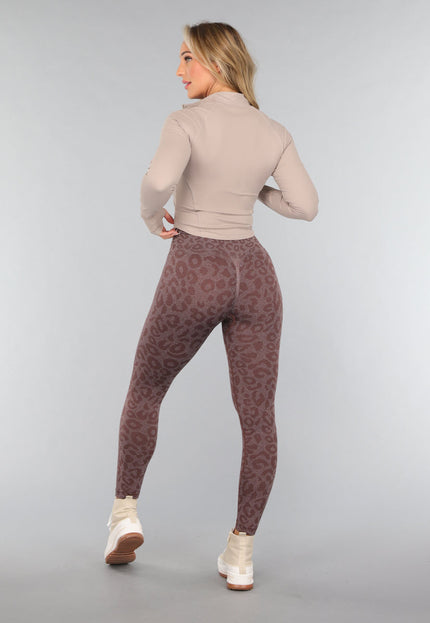 SALE50 Cropped Sportjasje met Hoge Kraag
