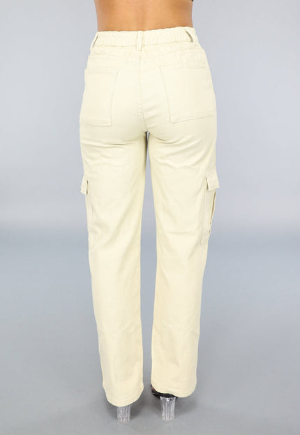 SALE50 Denim Carpenter Broek in Beige