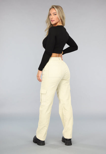 SALE50 Denim Carpenter Broek in Beige