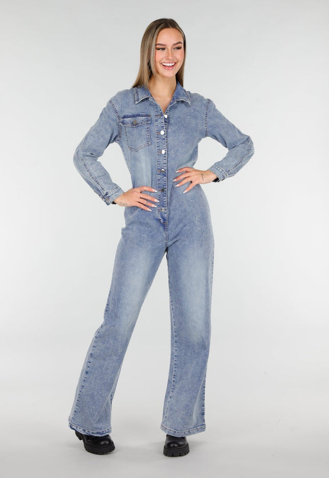 SALE50 Denim Jumpsuit Blauw