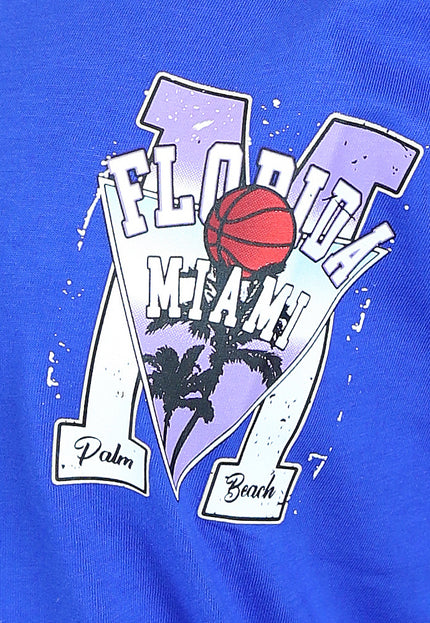SALE50 Donkerblauw Oversized Basketbal T-Shirt