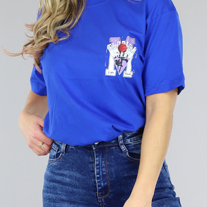 SALE50 Donkerblauw Oversized Basketbal T-Shirt
