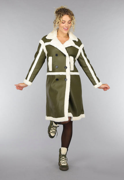 SALE50 Donkergroene Lammy Trench Coat