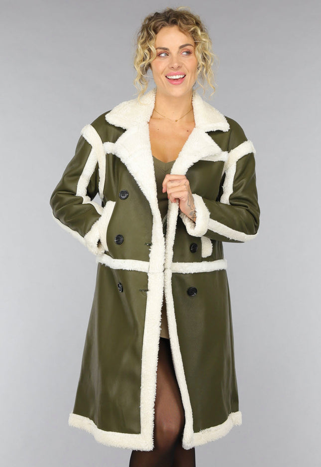 SALE50 Donkergroene Lammy Trench Coat