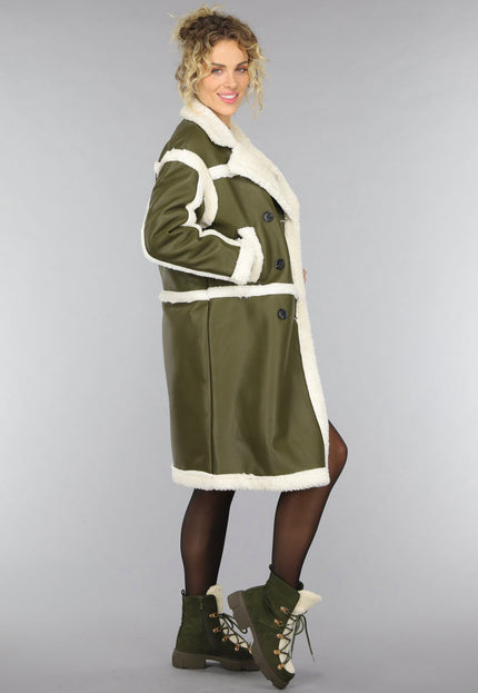 SALE50 Donkergroene Lammy Trench Coat