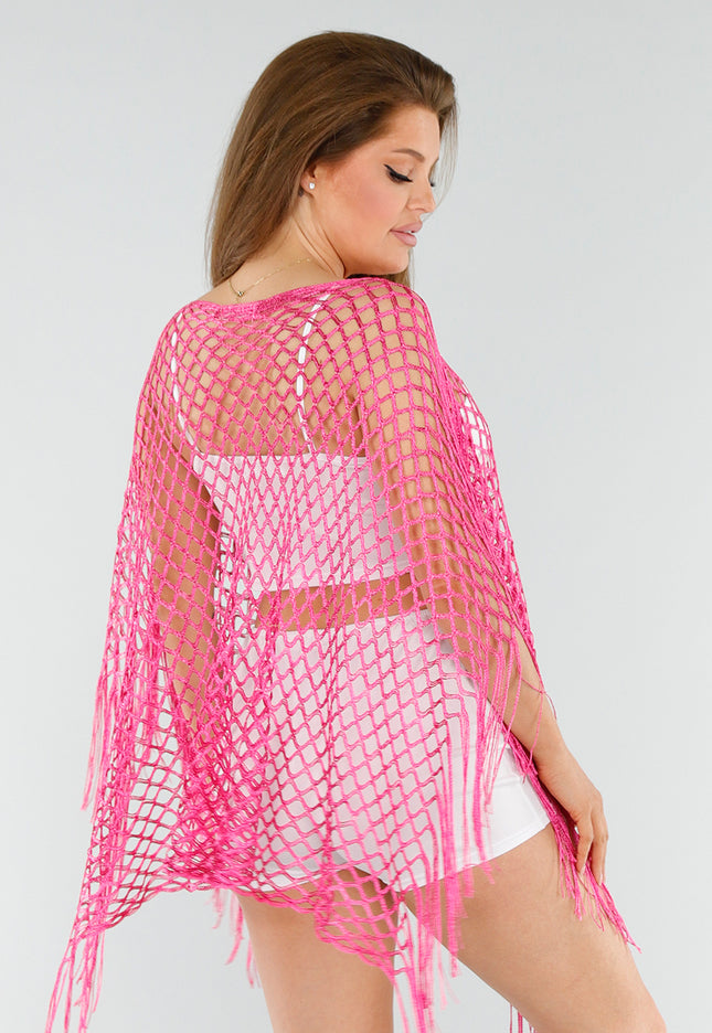 SALE50 Fuchsia Netstof Cover-Up