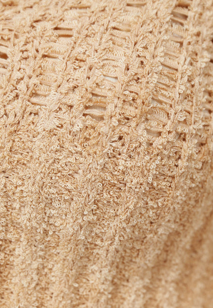 SALE50 Gehaakt Camel Vestje