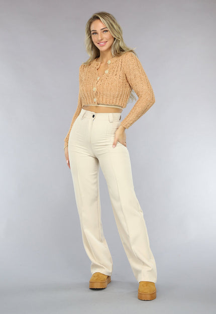 SALE50 Gehaakt Camel Vestje