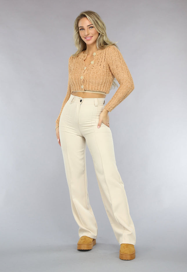 SALE50 Gehaakt Camel Vestje