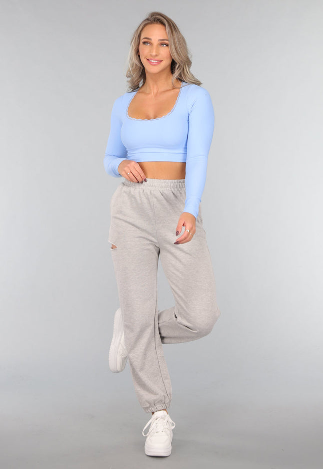 SALE50 Grijze Jogger met Cutout